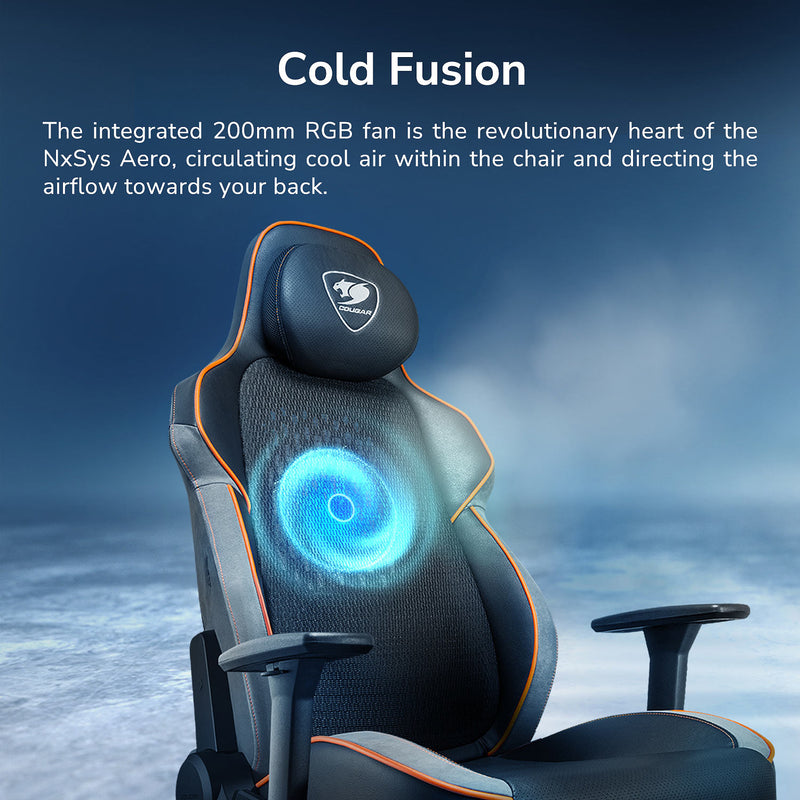 Cougar NxSys Aero Gaming Chair (Black Orange) (Direct Delivery from Agent) 