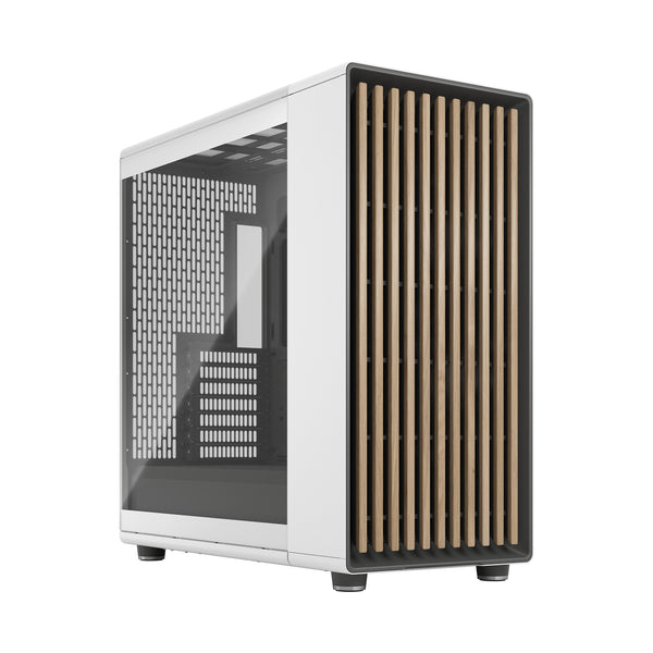 Fractal Design North XL Chalk White EATX Case with Oak Front and Clear TG Side Panel FD-C-NOR1X-04 
