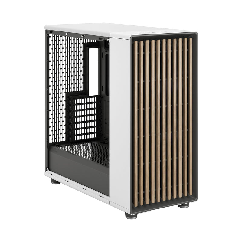 Fractal Design North XL Chalk White EATX Case with Oak Front and Clear TG Side Panel FD-C-NOR1X-04 