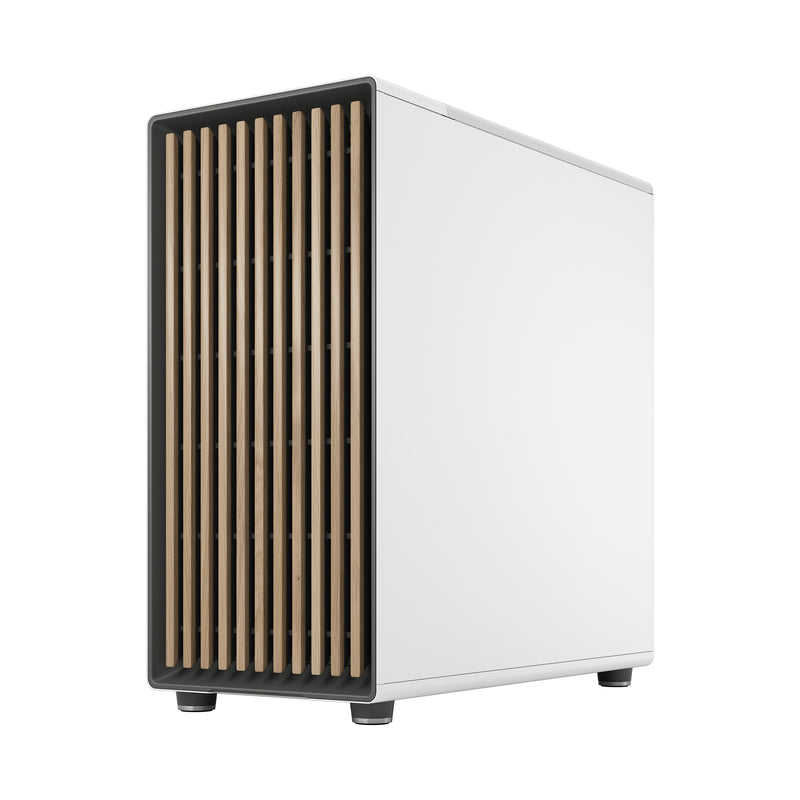 Fractal Design North XL Chalk White EATX Case with Oak Front and Clear TG Side Panel FD-C-NOR1X-04 