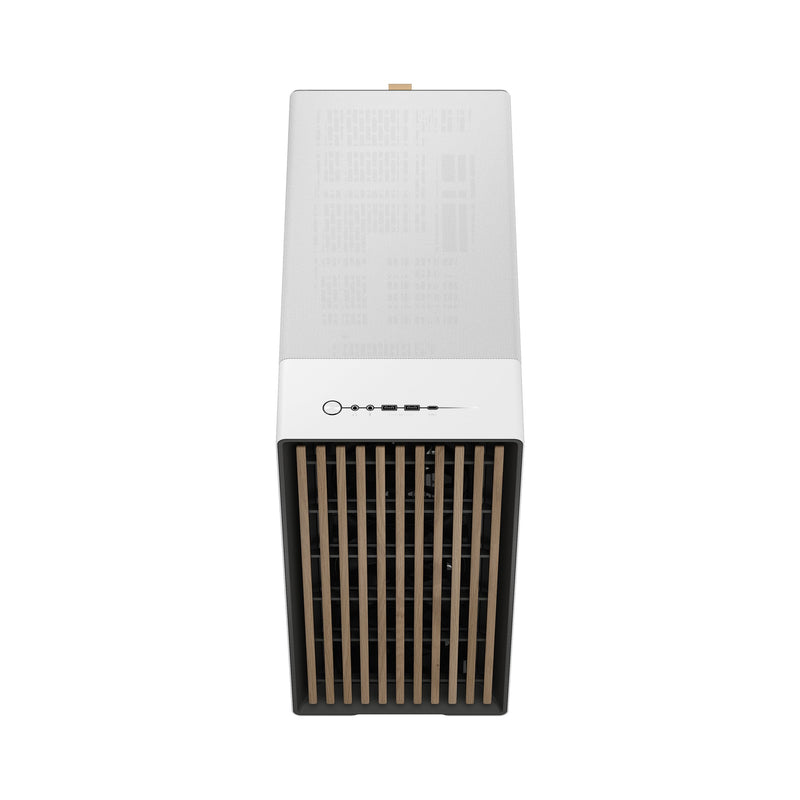 Fractal Design North XL Chalk White EATX Case with Oak Front and Clear TG Side Panel FD-C-NOR1X-04 