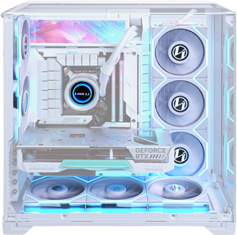 LIAN LI O11 Vision Compact WHITE White ATX Mid-Tower Case PC-O11VPW 