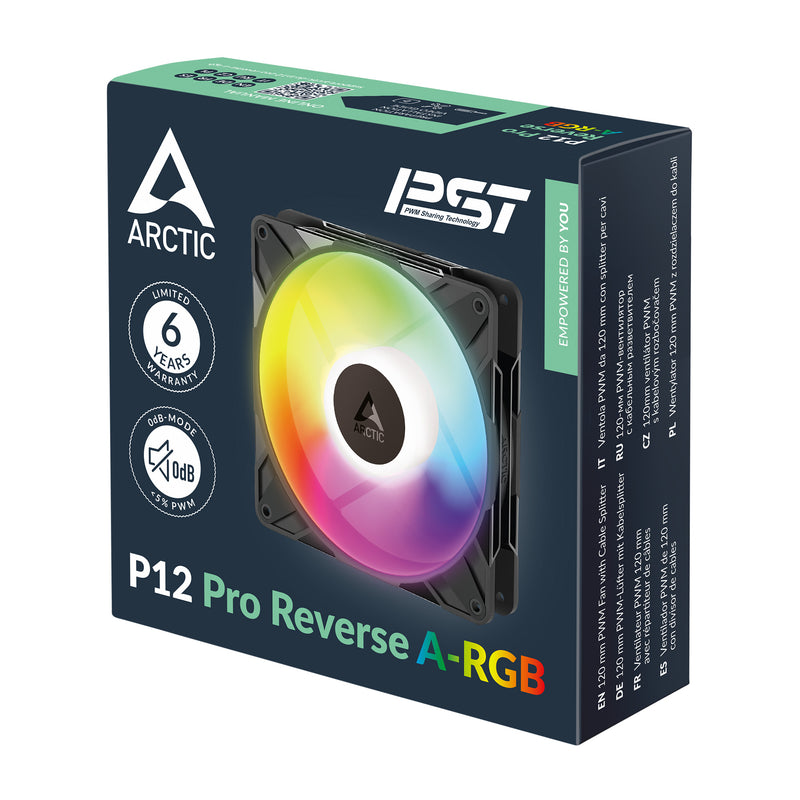 ARCTIC P12 PRO PST A-RGB Reverse 反葉 Black 120mm Case Fan (TH-RP12PAR)