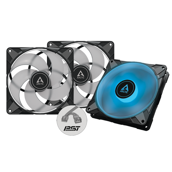 ARCTIC P14 PWM PST A-RGB 0dB 3 pcs value pack Black 14cm Case Fan