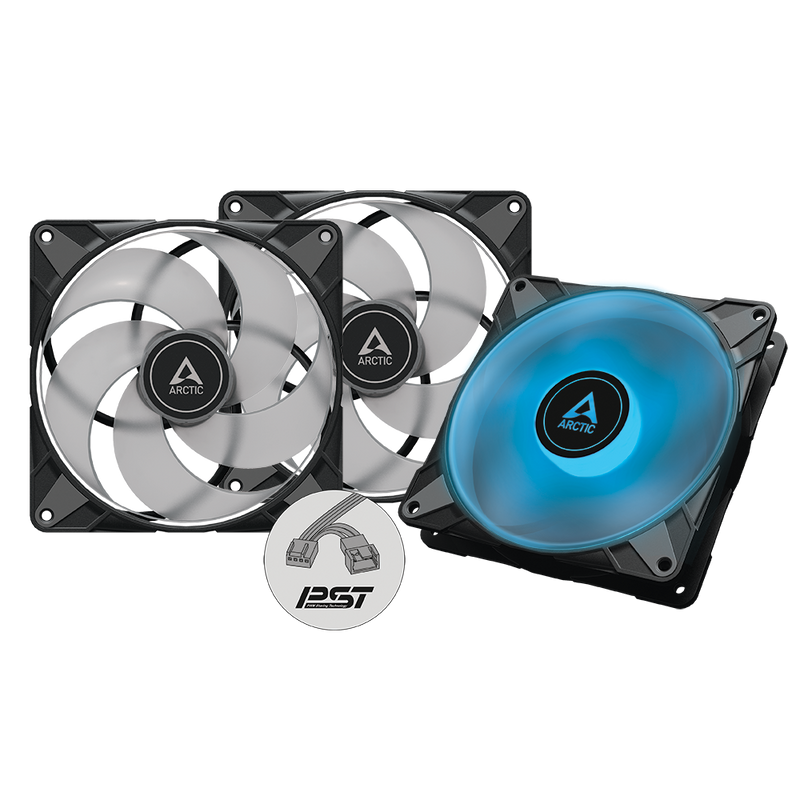 ARCTIC P14 PWM PST A-RGB 0dB 3 pcs value pack 14cm Case Fan Black 黑色