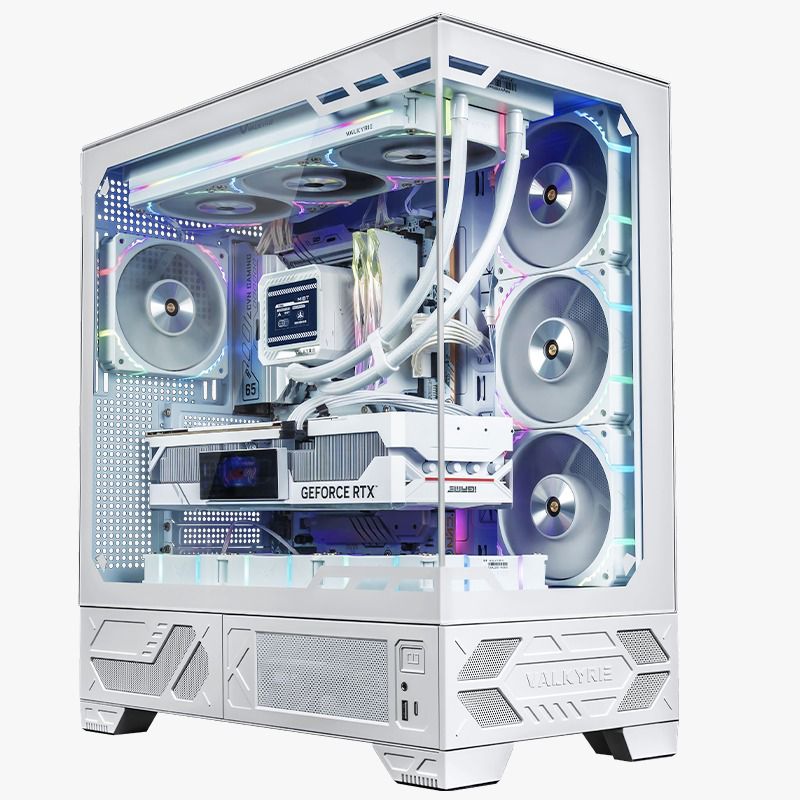 VALKYRIE VK03 LITE White white ATX Case (270-degree full sight column-free design)