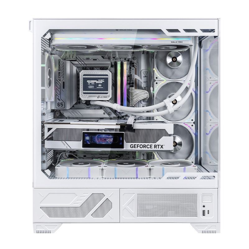 VALKYRIE VK03 LITE White white ATX Case (270-degree full sight column-free design)