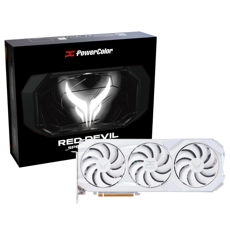 POWERCOLOR Radeon RX 9070 XT RED DEVIL SPECTRAL WHITE 16GB GDDR6 (RX9070XT-RED-DEVIL-SPECTRAL-WHITE-16GD6)