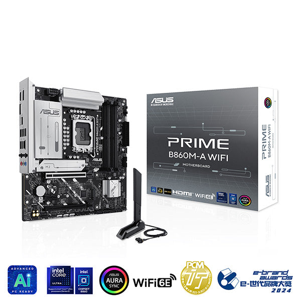 ASUS PRIME B860M-A WIFI-CSM DDR5,LGA 1851 mATX Motherboard 