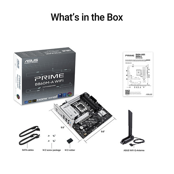ASUS PRIME B860M-A WIFI-CSM DDR5,LGA 1851 mATX Motherboard 