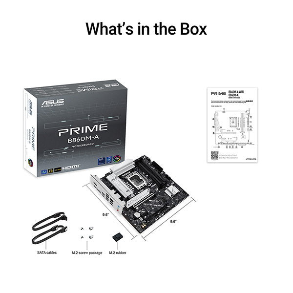 ASUS PRIME B860M-A-CSM DDR5,LGA 1851 mATX Motherboard (MB-AB86PMA)