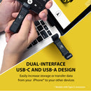 Silicon Power 2TB DS72 Black 黑色 Dual USB-C/USB-A 3.2 Gen 2 手指型外置攜帶式 Portable SSD, Steam Deck and iPhone 15 Pro (SP002TBUC3S72V1K)