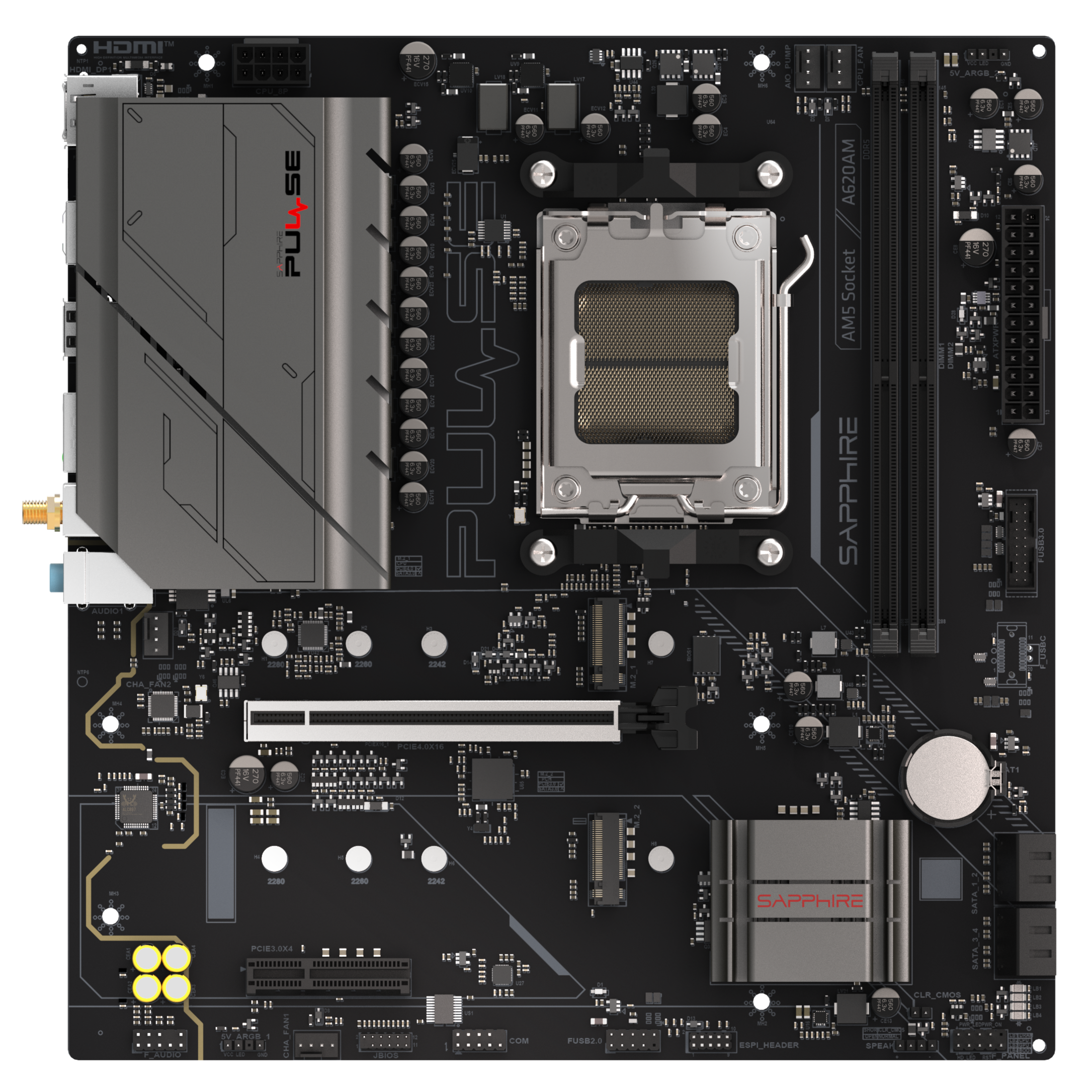 SAPPhIRE PULSE A620AM DDR5,Socket AM5 mATX Motherboard