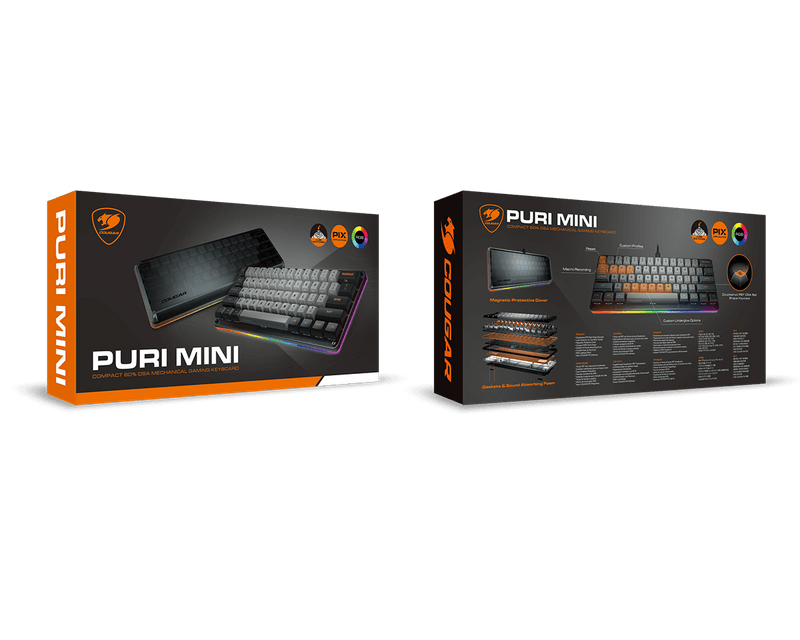 Cougar Puri Mini 60% DSA Key Cap (Red Switch) Mechanical Gaming Keyboard (Red Switch) 