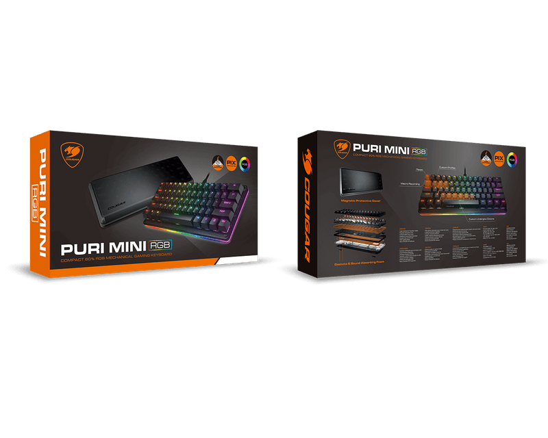 Cougar Puri Mini RGB Mechanical Gaming Keyboard (Red Switch) 機械式遊戲鍵盤(紅軸)