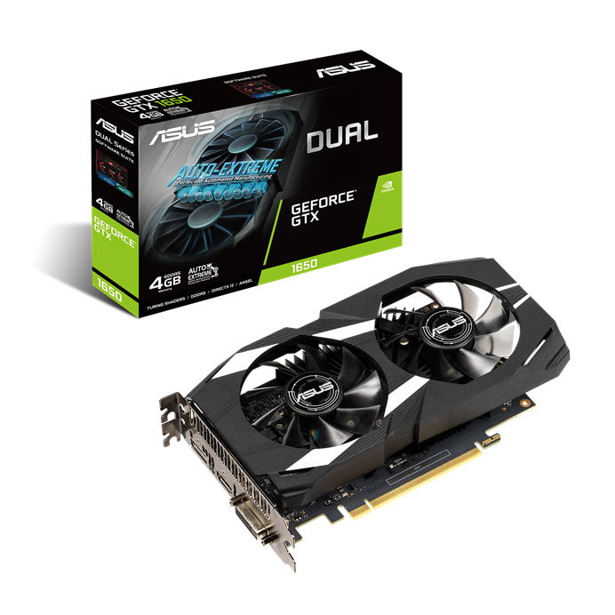 ASUS DUAL GTX 1650 4GB GDDR6 DUAL-GTX1650-O4GD6-P-V2 (DI-E1650C4)