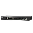QNAP QSW-L2110-10T 10 Ports 10GbE BASE-T (RJ45) x 2 | 2.5GbE (RJ45) x 8 Lite Managed Switch