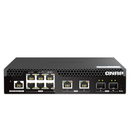QNAP QSW-M2106R-2S2T 4 Ports 10GbE + 6 Ports 2.5GbE Layer 2 Managed Switch Half-Width Rackmount Design