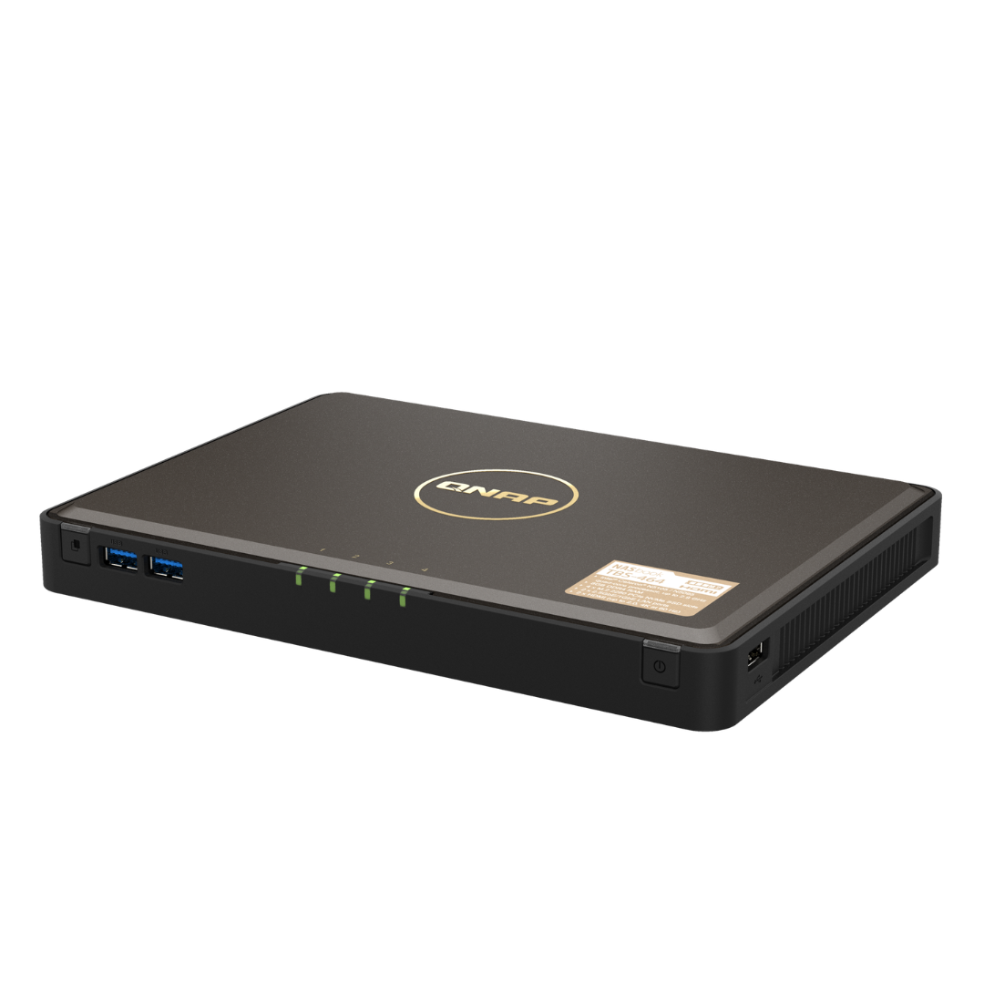 Back Peripherals QNAP TBS-464-8G 4-Bay Fanless NAS (Intel Celeron N5105 Quad Core, burs
