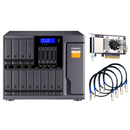 QNAP TL-D1600S 16-Bay JBOD Storage Enclosure | 12 x 3.5" / 2.5" SATA 6G + 4 x 2.5" SATA 6G , Bundle with QXP-1600eS SATA Controller PCIe Card