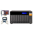 QNAP TL-D800S 8-Bay JBOD Storage Enclosure | 8 x 3.5" / 2.5" SATA 6G , Bundle with QXP-800eS-A1164 SATA Controller PCIe Card