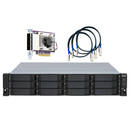 QNAP TL-R1200S-RP (Redundant Power Supply) 12-Bay JBOD Storage Enclosure | 12 x 3.5" / 2.5" SATA 6G | 2U Rackmount , Bundle with QXP-1600eS SATA Controller PCIe Card