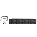 QNAP TL-R1220Sep-RP (Redundant Power Supply) 12-Bay JBOD Storage Enclosure | 12 x 3.5" / 2.5" SAS 12G / SATA 6G | 2U Rackmount