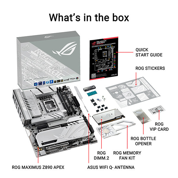 ASUS ROG MAXIMUS Z890 APEX DDR5,LGA 1851 ATX Motherboard (MB-AZ89MA)