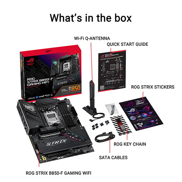 【熱賣中】ASUS ROG STRIX B850-F GAMING WIFI DDR5,Socket AM5 ATX Motherboard (MB-BB85SFW)