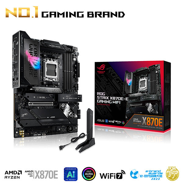 【熱賣中】ASUS ROG STRIX X870E-E GAMING WIFI DDR5,Socket AM5 ATX Motherboard (MB-BX8ESEW)