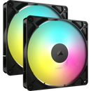 Corsair RS140 ARGB Black 140mm PWM PC Case Fan Dual Fan Pack (2件裝) (CO-9050183-WW)