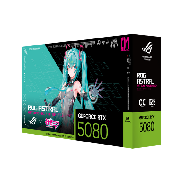 【搶先預購】ASUS ROG Astral GeForce RTX 5080 16GB GDDR7 OC Hatsune Miku 初音未來 Edition *需要牛箱水板卡一起購買