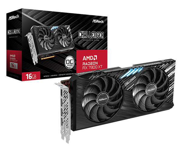 ASRock Radeon™ RX 7800 XT Challenger OC 16GB GDDR6 (AS-DCA-RX7800XT-CL-16GO)