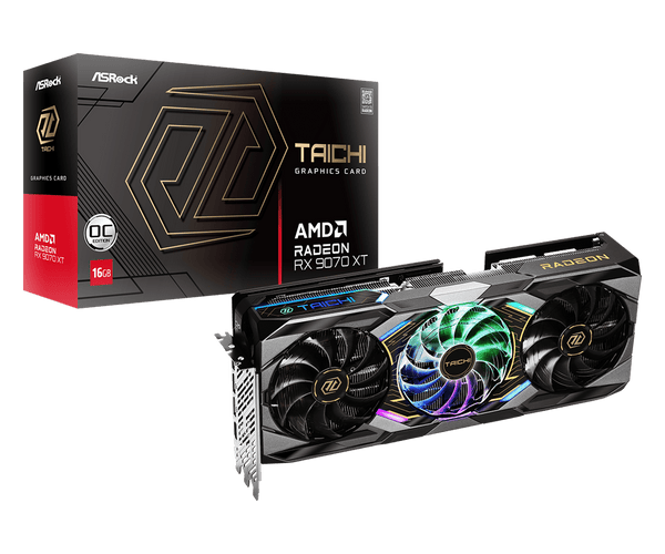 ASRock Radeon RX 9070 XT TAICHI OC 16GB GDDR6 (RX9070XT-TAICHI-16GDOC)