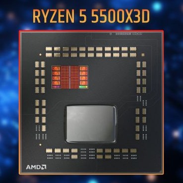 AMD Ryzen 5 5500X3D Tray Processor 6C 12T AM4 Socket (CP-AT55X3D