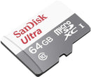 SanDisk 64GB Ultra microSD (CL10 UHS-I Full HD 100MB/s) SDSQUNR-64G-GN3MN 772-4366