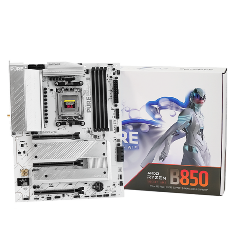 SAPPHIRE PURE B850A WIFI 7 DDR5,Socket AM5 ATX Motherboard