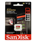SanDisk 256GB Extreme microSD (V30 U3 A2 4K UHD 190MB/s) SDSQXAV-256G-GN6MN 772-4524
