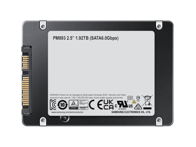 Samsung 1.92TB PM893 MZ7L31T9HBLT-00B7C 2.5" SATA3 6Gb/s Enterprise SSD 