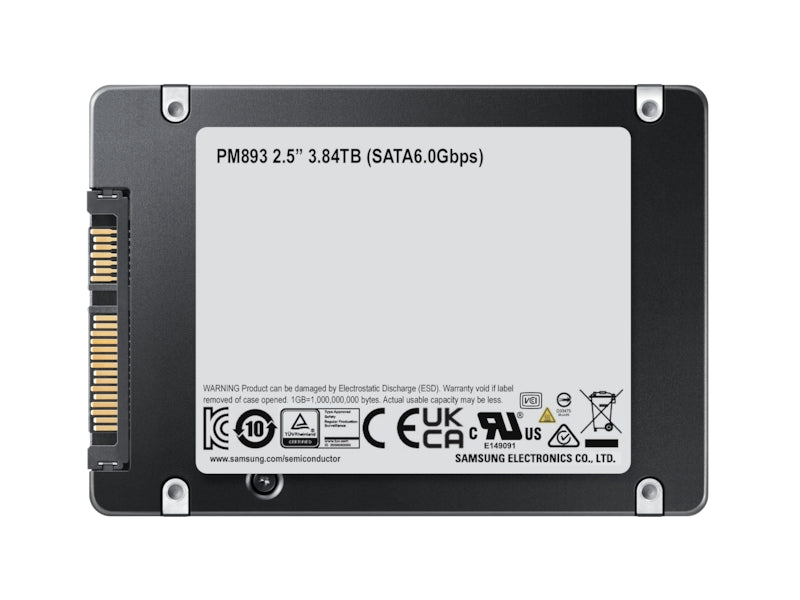 Samsung 3.84TB PM893 MZ7L33T8HBLT-00A07 2.5" SATA3 6Gb/s Enterprise SSD