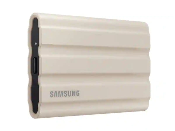 Samsung 1TB T7 Shield SSD Beige MUPE1T0K/AM USB 3.2 Gen 2 Portable Solid State Drive 