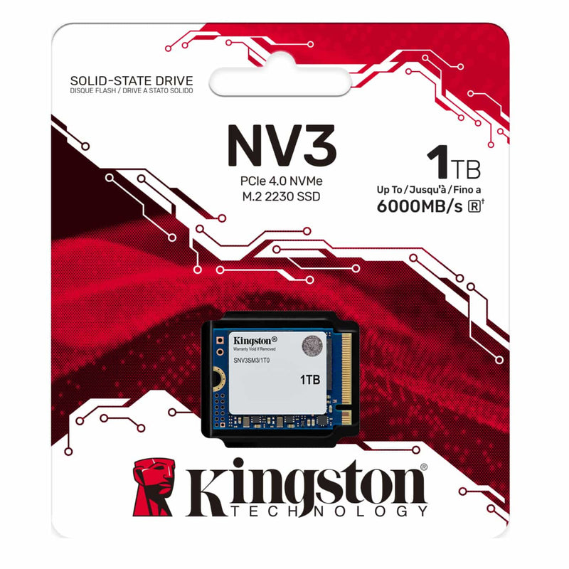 Kingston 1TB NV3 SNV3SM3/1T0 M.2 2230 PCIe 4.0 x4 NVMe SSD