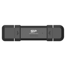 Silicon Power 2TB DS72 Black 黑色 Dual USB-C/USB-A 3.2 Gen 2 手指型外置攜帶式 Portable SSD, Steam Deck and iPhone 15 Pro (SP002TBUC3S72V1K)
