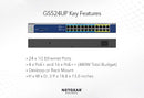 NETGEAR GS524UP 24 port Gigabit Unmanaged Switch w/ 16 PoE+ and 16 PoE++ (480W), Metal