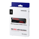 Samsung 2TB 990 PRO w/Heatsink MZ-V9P2T0GW M.2 2280 PCIe Gen4 x4 SSD (HD-99PG2TB)