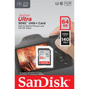 SanDisk 64GB Ultra SD Card (CL10 UHS-I Full HD 140MB/s) SDSDUNB-064-GN6IN 772-4564