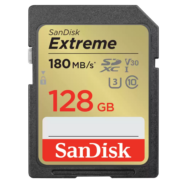 SanDisk 128GB Extreme SDXC (V30, UHS-I/U3, CL10, 180R/90W MB/s) SDSDXVA-128G-GNCIN 772-4534