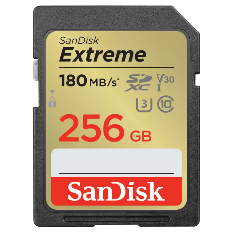 SanDisk 256GB Extreme SDXC (V30, UHS-I/U3, CL10, 180R/130W MB/s) SDSDXVV-256G-GNCIN 772-4535