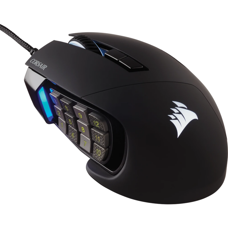 CORSAIR SCIMITAR RGB ELITE Optical MOBA/MMO Gaming Mouse - Black 黑色 CH-9304211-AP