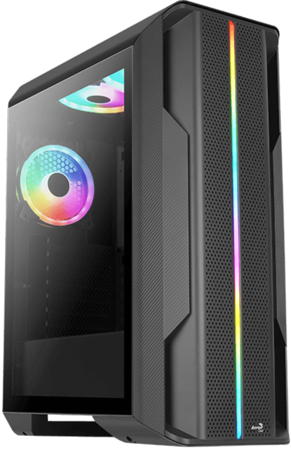 AeroCool Splinter Duo ARGB Black Black Tempered Glass ATX Case 